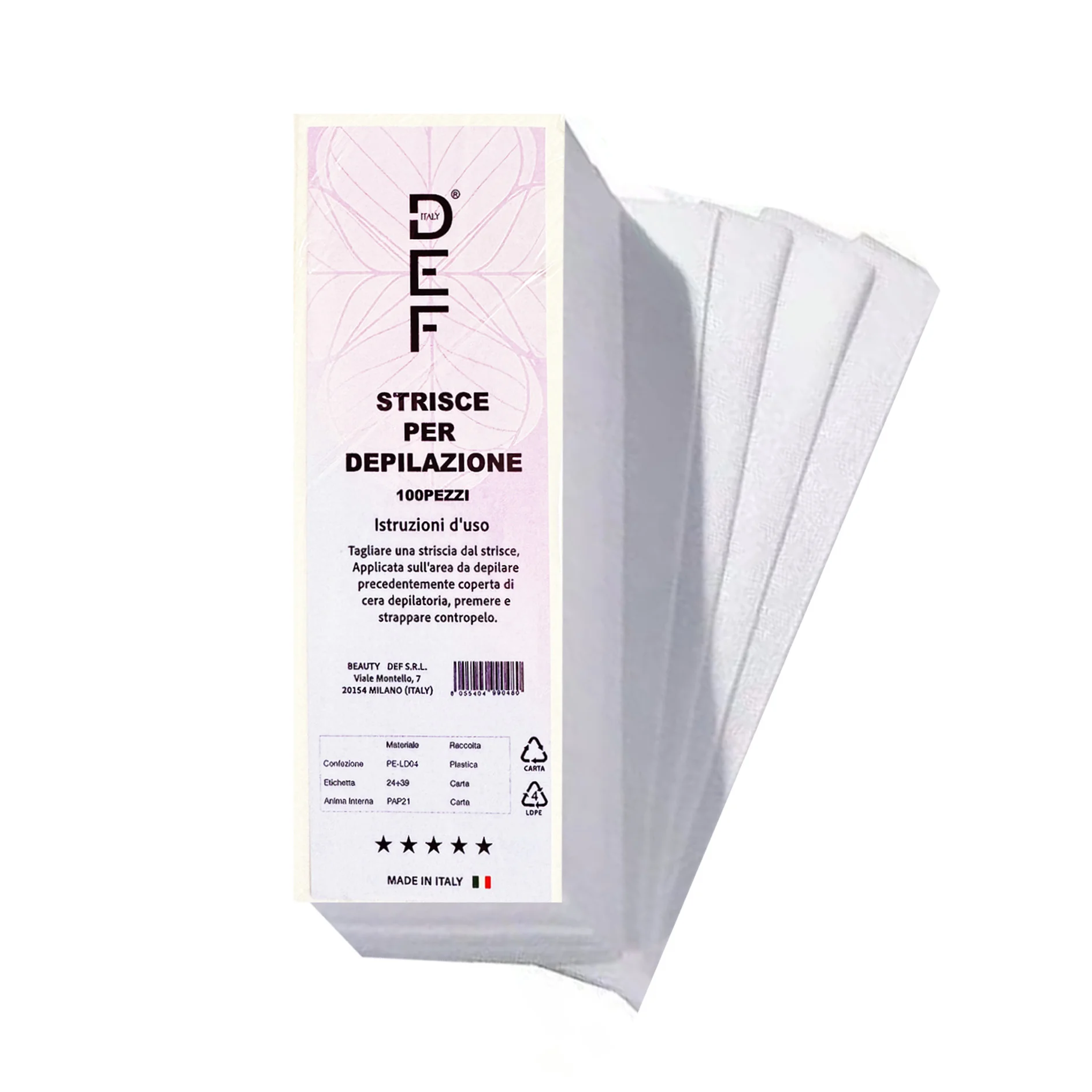 DEF Strisce depilatorie (100 pz)