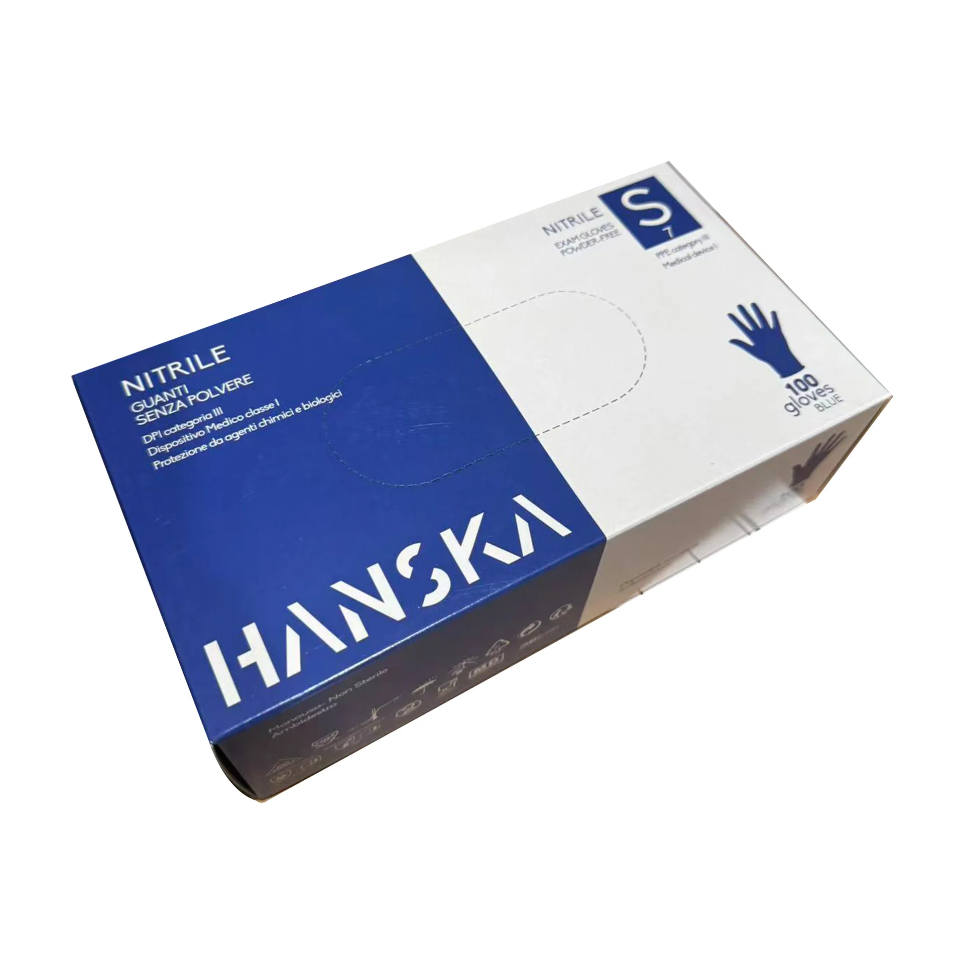 HANSKA Guanti monouso blu