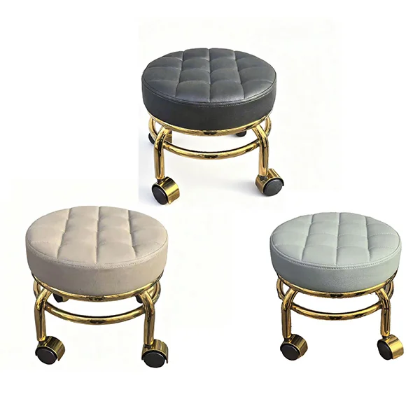 Sgabello placcato oro