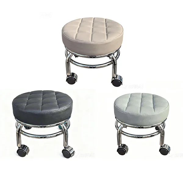Sgabello placcato argento